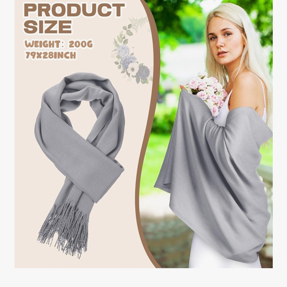 Elegant Gray Women's Shawl